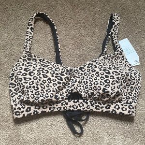 Time and Tru Leopard Bikini Top Size Large NWT!